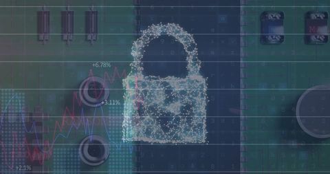 Digital Lock Securing Global Data and Communication - Download Free Stock Images Pikwizard.com