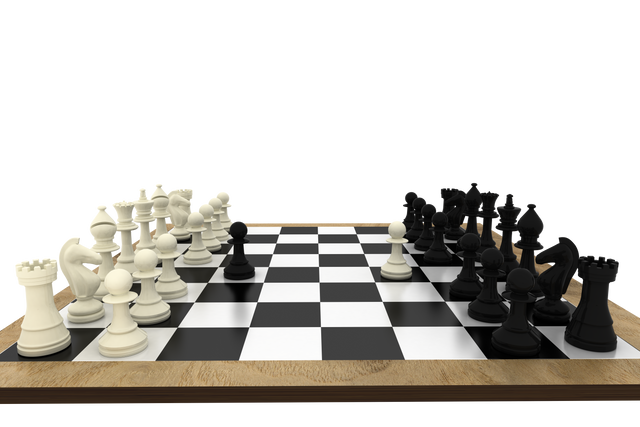 Transparent Chess Set with White and Black Pieces in Starting Positions - Download Free Stock Videos Pikwizard.com