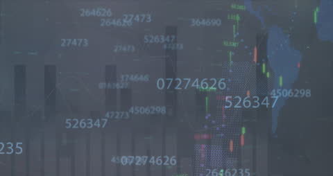 Financial Analysis Data Overlay Trading Concept