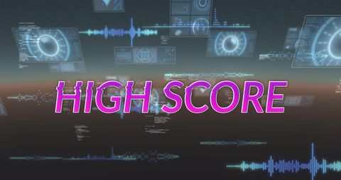High Score Interface with Digital Data Visualizations - Download Free Stock Images Pikwizard.com