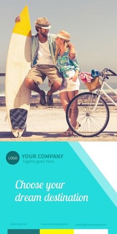 Romantic Beach Adventure with Surfboard and Bicycle - Download Free Stock Templates Pikwizard.com