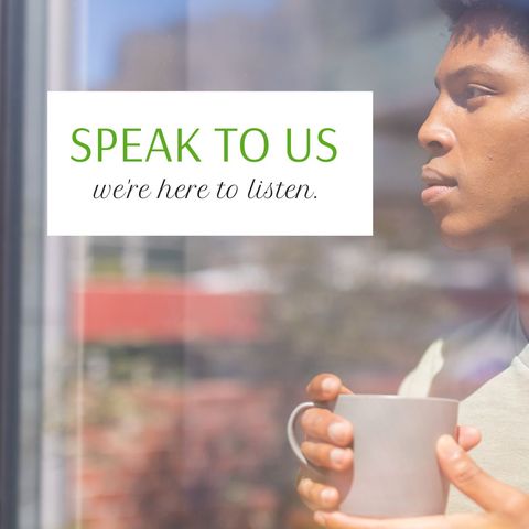 contemplative man holding mug promoting mental health awareness - Download Free Stock Templates Pikwizard.com
