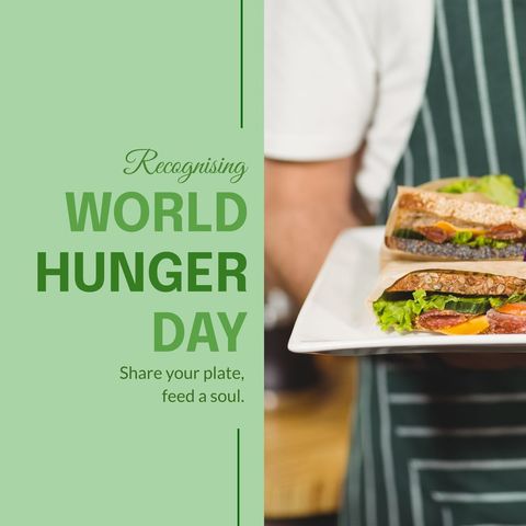 world hunger day awareness with fresh sandwiches - Download Free Stock Templates Pikwizard.com