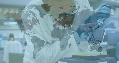 Global scientific research in modern laboratory