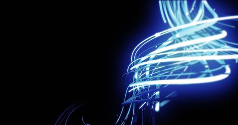 Vibrant Blue Light Trails on Black Background - Download Free Stock Images Pikwizard.com