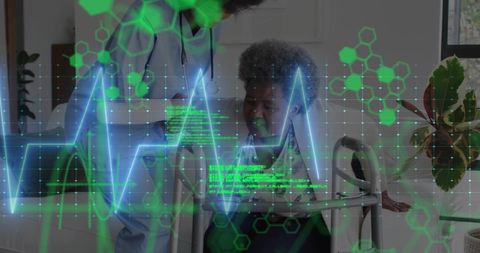 Healthcare Technology with Doctor and Senior Patient