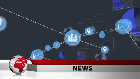 Global News Concept with Data Network Connections