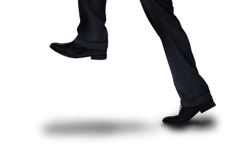 Businessman Jumping Joyfully Isolated on Transparent Background