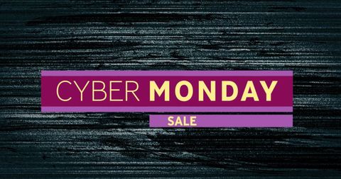 Cyber Monday Sale Banner Design with Purple and Dark Blue Elements - Download Free Stock Images Pikwizard.com
