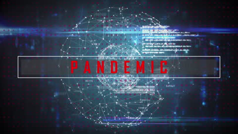 Futuristic Pandemic Data with Digital Globe Visual