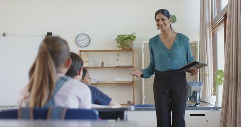 Teacher Engaging Students in Classroom Instruction