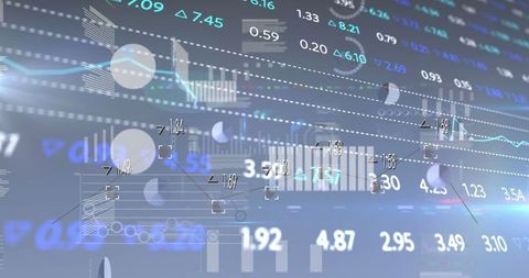 Digital Financial Data Visualization on Transparent Interface - Download Free Stock Images Pikwizard.com