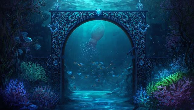 Fantasy Marine Gateway with Majestic Jellyfish