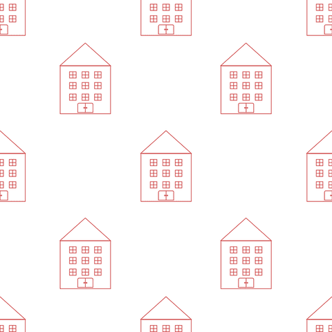 Red House Icon Pattern on Transparent Background - Download Free Stock Videos Pikwizard.com