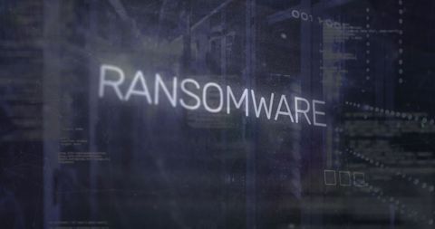 digital representation of ransomware attack in server room - Download Free Stock Images Pikwizard.com