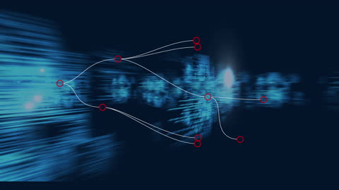 Digital Globe Connections with Data Stream Effects