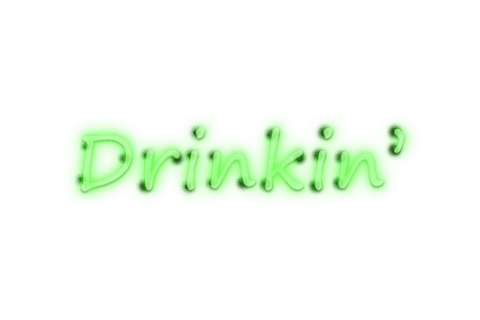 Neon Green Drinkin' Text on Transparent Background - Download Free Stock Videos Pikwizard.com