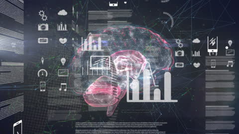 Futuristic Brain Data Visualization with Global Connectivity