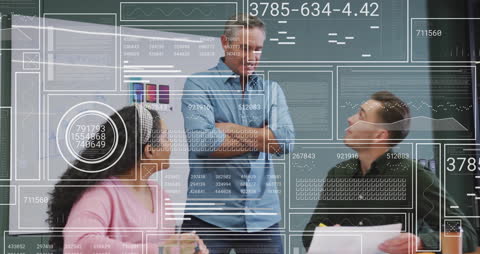 Business Team Discussing Analytics Data Insights