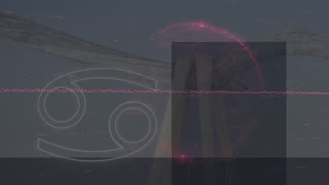 Global Data Network Concept Animation with Natural Elements