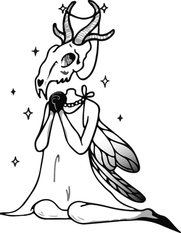 Kneeling Mythical Creature with Horned Skull and Wings on Transparent Background - Download Free Stock Videos Pikwizard.com
