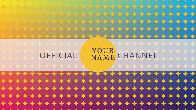 Vibrant Star-Patterned Channel Branding Template - Download Free Stock Templates Pikwizard.com