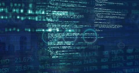 Abstract Digital Data Code and Analytics Background