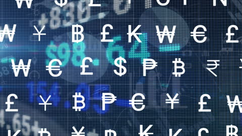 Digital Transaction Symbols on Technology Background