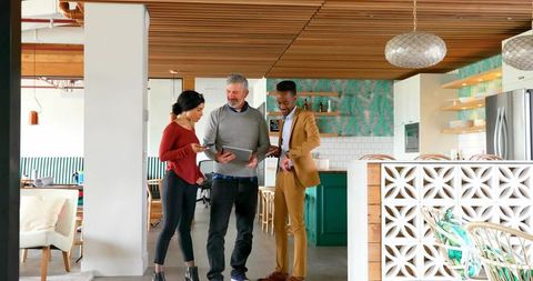 Diverse Professionals Collaborating in Modern Coworking Space