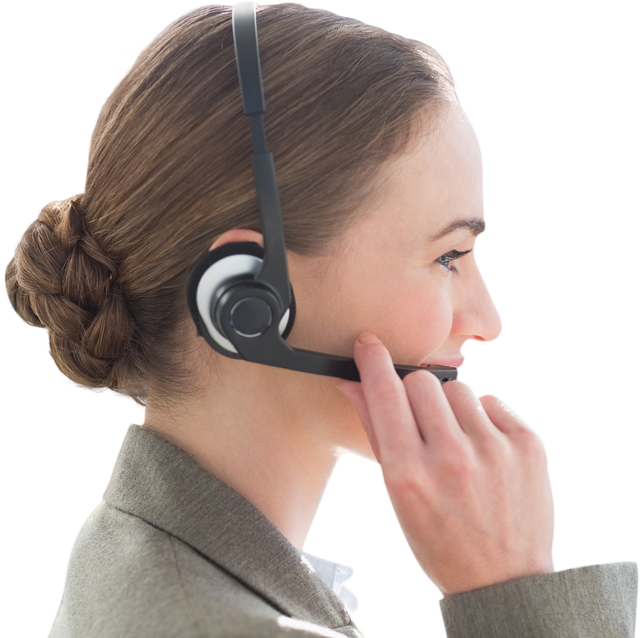 Businesswoman Wearing Headset Communicating Transparently - Download Free Stock Videos Pikwizard.com