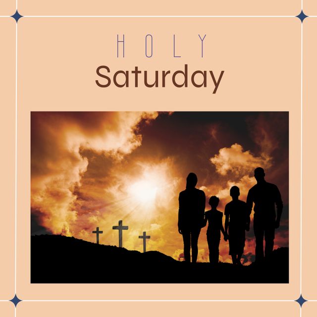 Family Reflecting on Sunrise with Holy Saturday Theme - Download Free Stock Templates Pikwizard.com