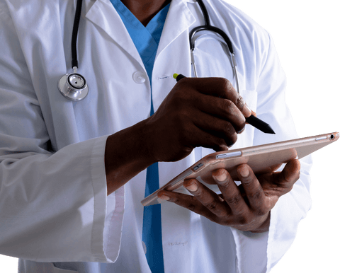 Transparent Technology: African American Doctor Using Graphic Tablet - Download Free Stock Videos Pikwizard.com