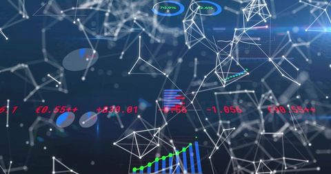 Innovative Digital Data Analysis with Futuristic Interface Visualization