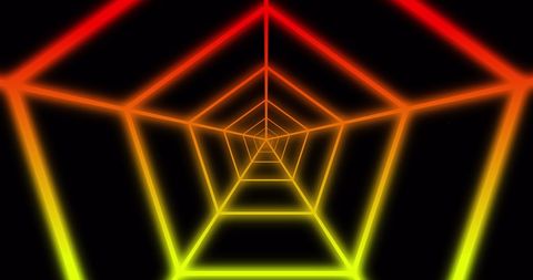 Colorful Neon Geometric Tunnel Illusion with Abstract Lines - Download Free Stock Images Pikwizard.com