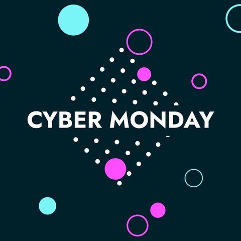 Stylish Cyber Monday Design with Geometric Elements - Download Free Stock Templates Pikwizard.com