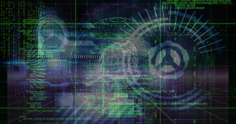 Global Cybersecurity Network Data Visualization with Digital Interface - Download Free Stock Images Pikwizard.com