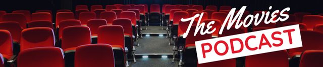 Cinematic Podcast Banner with Theater Seats for Film Enthusiasts - Download Free Stock Templates Pikwizard.com