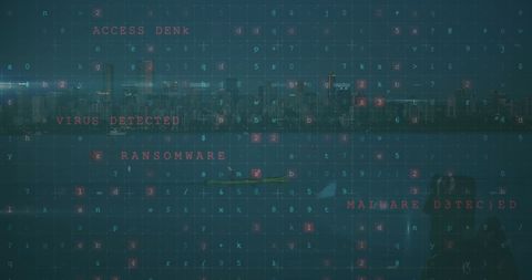 digital data security over urban skyline - Download Free Stock Images Pikwizard.com