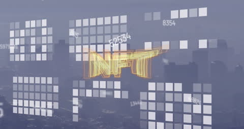 NFT Digital Aura in Futuristic Data Background