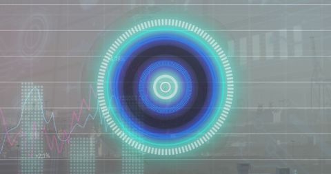 Futuristic Digital Interface Over Analyzing Computer Data - Download Free Stock Images Pikwizard.com