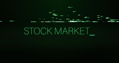 Glitched Stock Market Text on Digital Screen - Download Free Stock Images Pikwizard.com