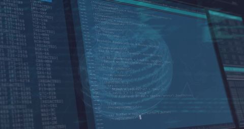 Financial Data Processing and Analysis on Blue Screens - Download Free Stock Images Pikwizard.com