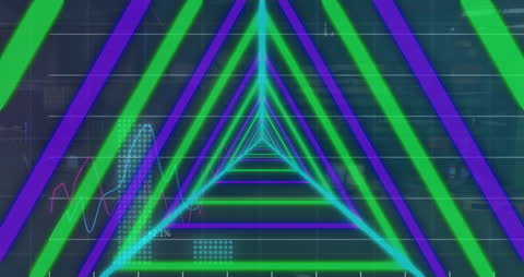 Neon Triangles and Graphs Representing Global Finance and Technology