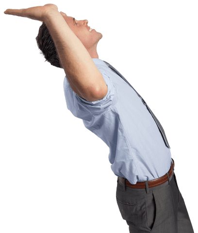 Dynamic Businessman Celebrating Success with Transparent Style