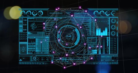Futuristic Holographic Interface with Virtual Data Analytics - Download Free Stock Images Pikwizard.com