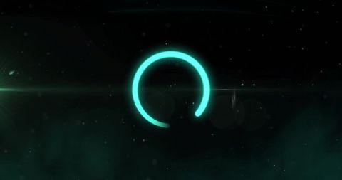 glowing digital circle with particle effects on dark background - Download Free Stock Images Pikwizard.com
