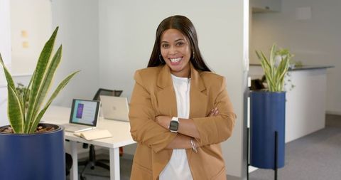 Confident Professional Businesswoman in Modern Office Space