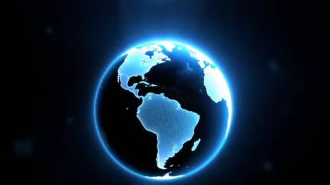 Cybersecurity Animated Presentation with Rotating Digital Earth