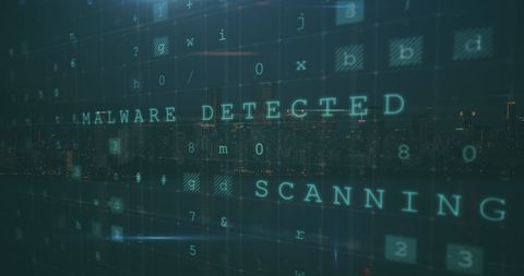 Digital Malware Detection Across Urban Cityscape with Data Overlay - Download Free Stock Images Pikwizard.com