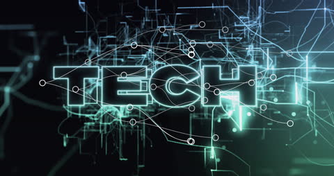 Futuristic Technology Network with Digital Connections